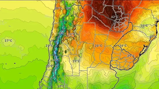 El calor llegará a 30 °C en esta región. La lluvia mojará el centro. Las noches se pondrán frías en las montañas.